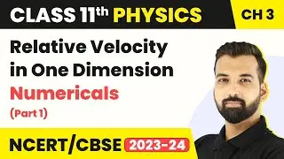 Relative Velocity in One Dimension - Numericals (Part 1) | Class 11 Physics Chapter 3