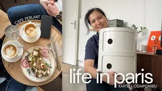 life in paris 🇫🇷 | homebody, cafe perlant, pottery class, unboxing Kartell componibili