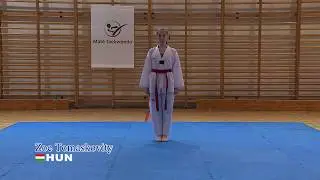 Online KWON Open Tournament &ndash;Zoe Tomaskovity: GROUP2&ndash;Cadet&ndash;Female HUN&ndash;final/2nd poomsae