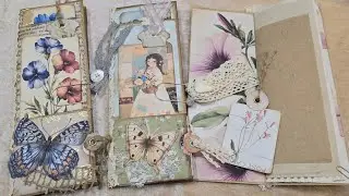 Slim Journal mit 6 Außen-Pockets aus einer Paper Bag - Idee für Junk Journal