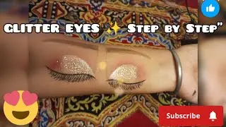 Detailed Glitter Eye Makeup | Creative Eye Illusion on Arm ✨ | Step by Step Tutorial
