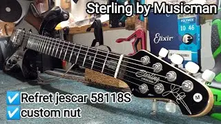 sterling by musicman - Refret jescar 58118S - Custom nut tulang @bonzguitar