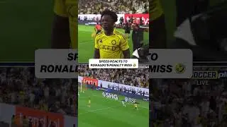 Speed reacts to Ronaldo's missed penalty 😂 #socceer #ronaldo #speed