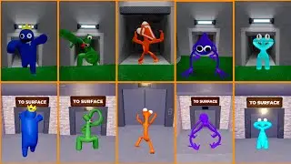 How To Get Top 5 Accurate Rainbow Morphs Badges ( R + P ) Jumpscare In Rainbow Friends 1 And 2 End