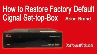 How to Reset Factory Default Cignal Satellite TV Set-top-Box (Arion Brand)
