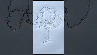 Beautiful Thee Drawing for Kids | Tree Drawing Step by Step | #shorts #youtubeshorts #drawing #tree