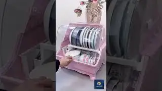 Kitchen Storage Box with Drain Rack! Double-Layered for Easy Organization #ReviewTV #KitchenStorage