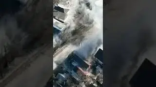 Direct impact by Ukrainian artillery destroys a Russian BTR-80/82 which explodes twice.#Ukraine #