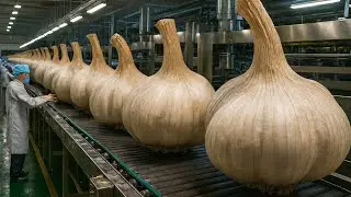 The Journey of Garlic | From Farm to Fine Powder (full process) fruit factory ai