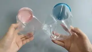 1000ml 1100ml Square Grip Clear Container with Colored Caps for Food Packaging