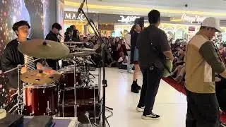 RAFI NOVADI ILHAM - Mahalini Mall Paragon Semarang Band Drums GRETSCH snare cymbal #snaredrumfreakz