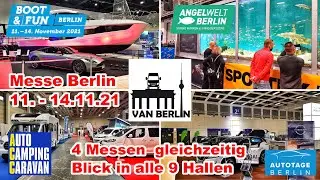 Messe Berlin 2021 | Auto Camping Caravan + Boot & Fun + Angelwelt + Autotage | Rundblick alle Hallen