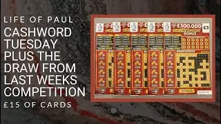 5 Fun scratch cards to brighten your day. &pound;15 of the &pound;3 Cashword Bonus scratch tickets