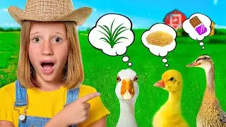 Nastya with kids at summer camp
