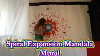Timelapse Painting: The Expansion of the Sacred Spiral Mandala Mural By Francesca Love Artist💖