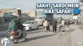 Long Bike Journey in Extreme Cold ❄️ | Traveling with Haji Saeed Sb