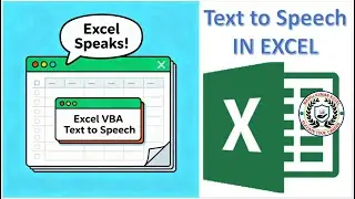 How to Make Excel Speak! | VBA Application.Speech.Speak Tutorial#excel