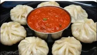 Restaurant wale momos and chatni. घर पे बनाएं रेस्टोरेंट वाले लाल चटनी और मोमोज जो खाए खाता ही रह जा