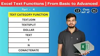 Excel Text Functions | Advanced Interview Questions Solved | Part - 3 #excel #advancedexcel