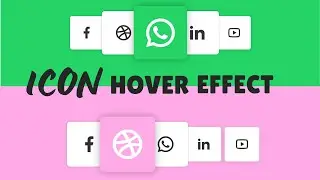 How To Create Icon Hover Effect With (HTML - CSS - JS)