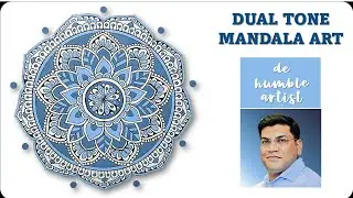 How to draw MANDALA ART for beginners || Dual Tone Mandala