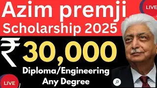 Azim Premji scholarship 2025|Azim Premji scholarship apply online|Wipro Scholarship 2025|Girls schol