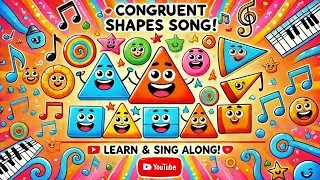 📌 Congruent Shapes Song | Fun Math Song for Kids! | Read It Yourself Math Songs!🎵✨