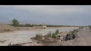 3500c Flood Water flowing in2 Band Khushdil Khan from Surkhab & Tora  Murgha. Irrigation Balochistan