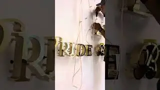 How to install 3D backlight stainless steel letters