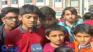 Students of Pak Turk school stage protest in Lahore