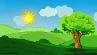 A beautiful cartoon animation background landscape | free for kids