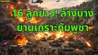 เฮลิคอปเตอร์อาปาเช่ของไทยทำลายขบวนยานเกราะของกัมพูชาในยามรุ่งอรุณ | การสร้างใหม่ด้วย AI