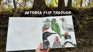 Artober recap - Painting every day for a month sketchbook results - Sketchbook flip through