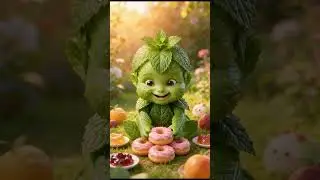 [ASMR] Which Vegetable Baby is the cutest today?🟢🍃🍄[Pea Eggplant/Mint/Straw Mushroom] #asmr #shorts