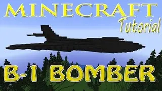 MINECRAFT / HYTAlE : Rockwell B-1 Lancer Bomber Tutorial (Open and Closed Wing Versions)