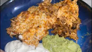 Patate douce au fromage et poulet bbq 