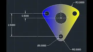 2D modeling of Rod Guide. How to use (Tan, Tan, Radius) and Hatch command