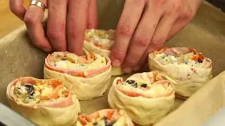 Это вкуснее пиццы! Сочная и невероятно вкусная рулетная пицца!
