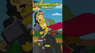 los vengadores llegan a Springfield, Loki, lisa es Thor #lossimpson Homero