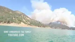 BOAT DAY RUINED BY WRAGG FIRE (ORIGINAL FOOTAGE OF WHEN FIRE STARTED)