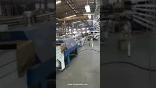 Automatic long steel parts aluminum steel film wrap sealing shrinking packing machine