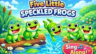 Five Little Speckled Frogs| Fun Kids Song |NurseryRhymes#fivelittlespeckledfrogs#KidsSongs