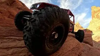RC Trail Run,slick rock dome trail, Moab Utah, Axial Capra, Axial SCX10