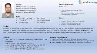 Tech E Training ::SAP Bw IP Integrated Planning  Demo Session