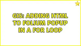 GIS: Adding HTML to folium popup in a for loop