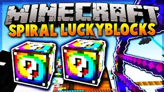 NEW SPIRAL RAINBOW LUCKY BLOCK SKYWARS! - Modded Minecraft w/ Preston. Landon & Nathan!