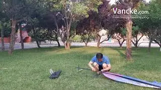 How to set up  feather flags banner swooper flags teardrop flags  pole kit with ground spike.