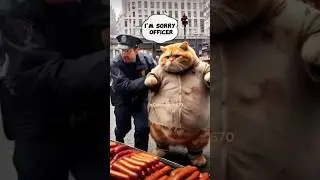 Cat apologies for stealing fish 🐟 sad story #cat #catmemes #viral #aiart #sad