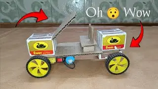 Cardboard Or Matchbox Se bnaye best Geared Car - How to Make Gear Motor Powerful Tracking Car 