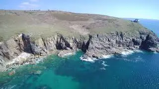 Waterfall on Praa sands beach